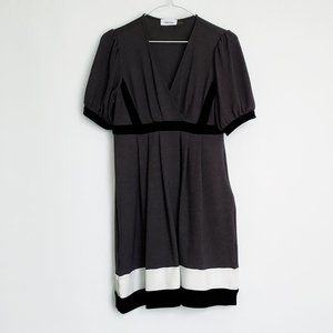 CALVIN KLEIN Dress, Grey 8 Petite